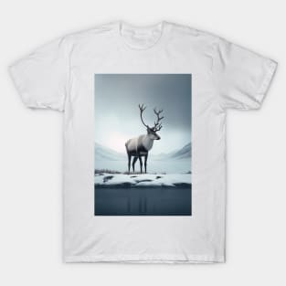 Scandi Winter Minimalist Reindeer T-Shirt